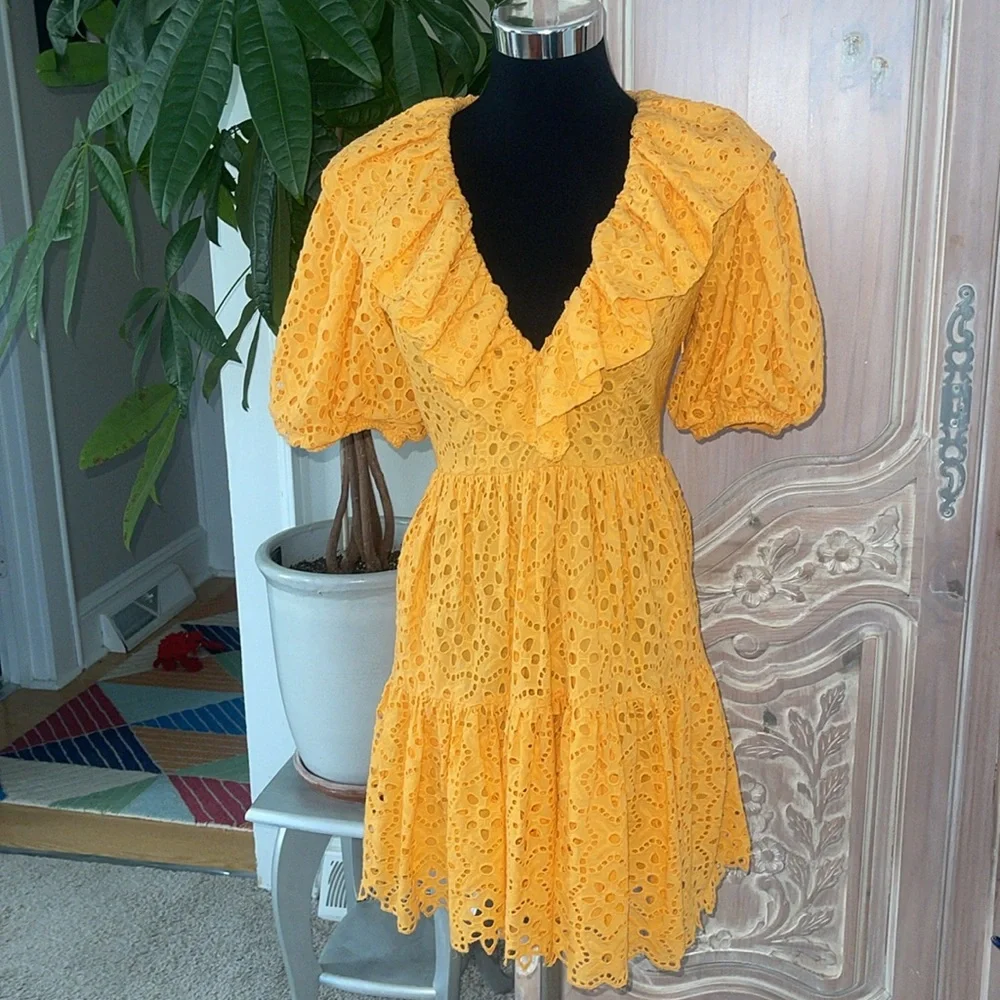 SAYLOR ZERINA MINI DRESS IN SUNFLOWER - Picture 2 of 9